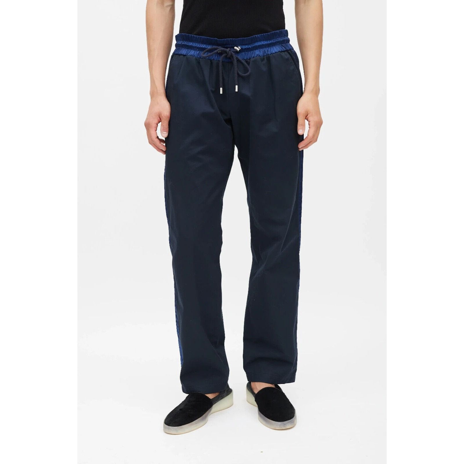 Dolce & Gabbana Dolce&gGabbana Black Navy Drawstring Pants Size 50 Size US 34 / EU 50 - 1 Thumbnail