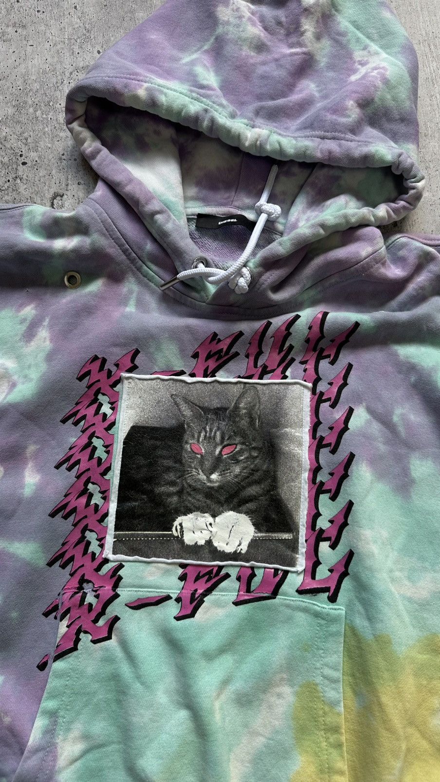 Diesel DIESEL HOOK TIE-DYE OVERSIZED HOODIE Size XS / US 0-2 / IT 36-38 - 9 Thumbnail