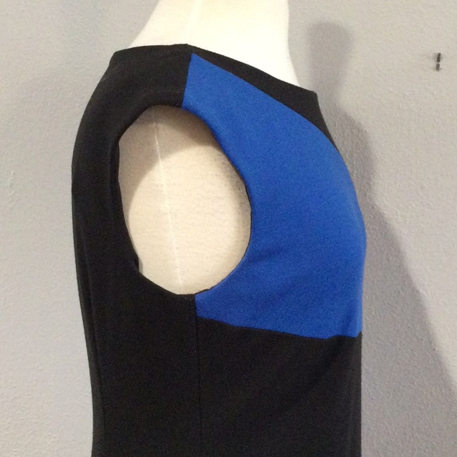 Calvin Klein Calvin Klein Black & Blue Sleeveless Zipper Pencil Dress 8 Size M / US 6-8 / IT 42-44 - 5 Thumbnail