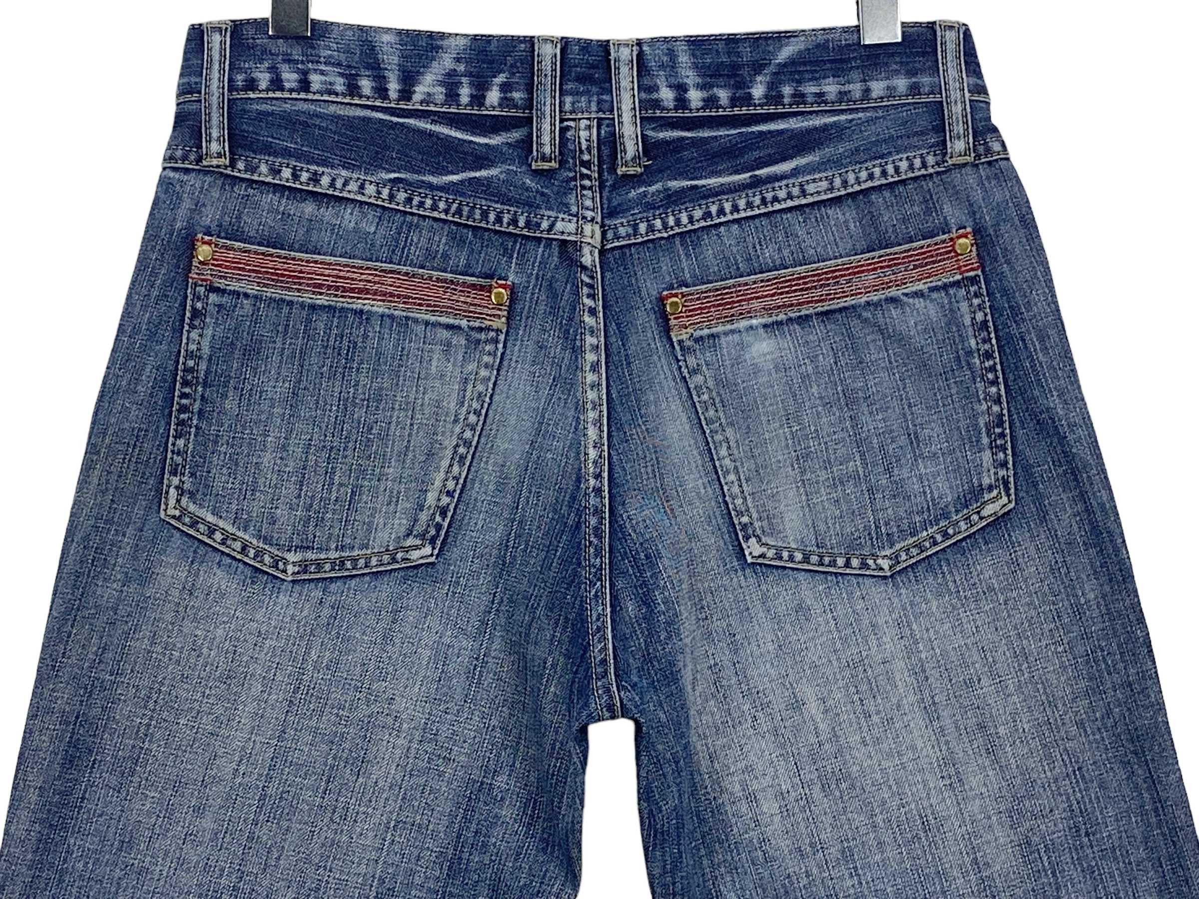 Japanese Brand TK Mixpice Medium Wash Tapered Leg Jeans Size US 31 - 5 Thumbnail