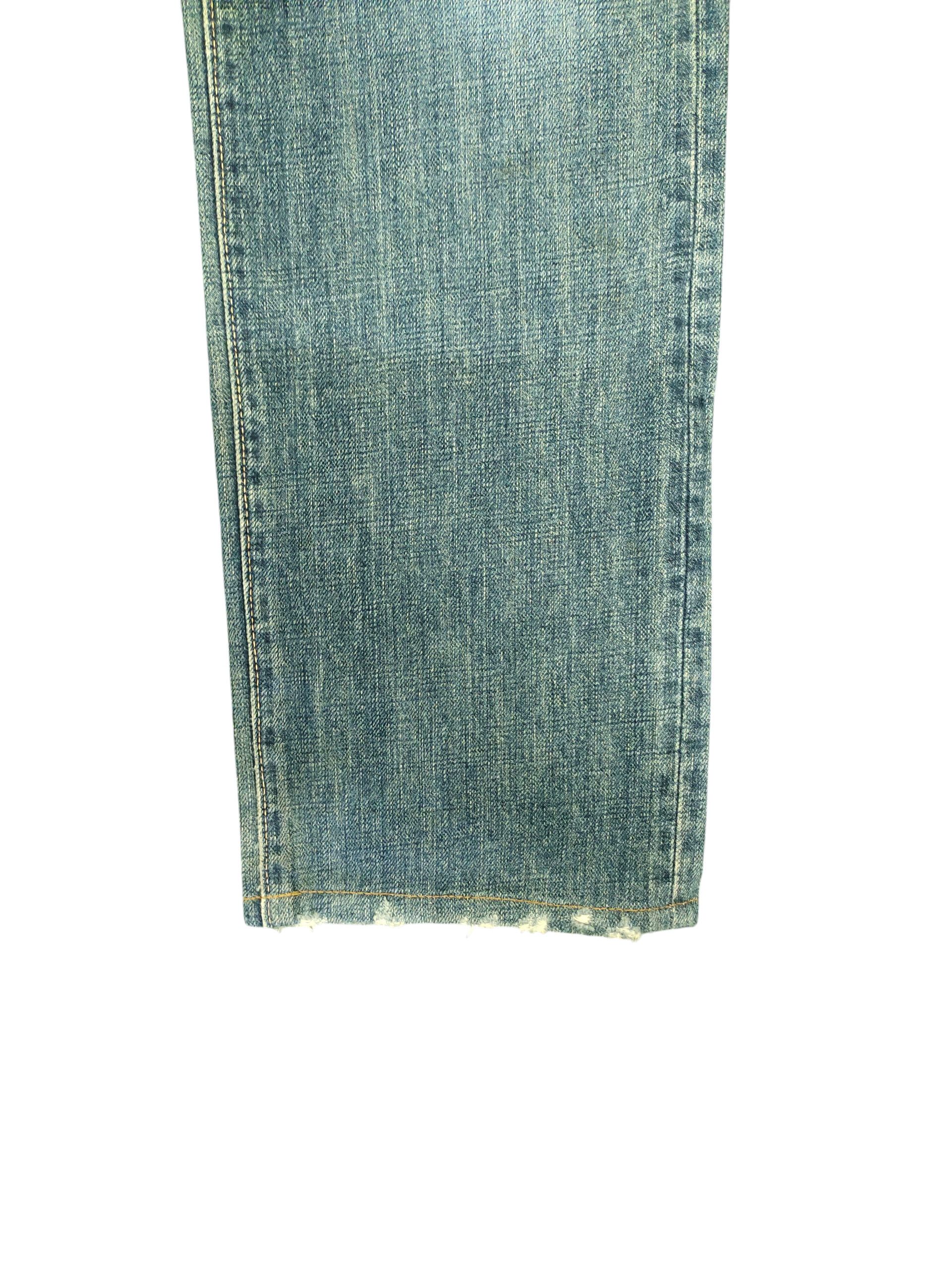Comme des Garcons × Undercover Quadro Japan Clawmark Distress Faded Denim Jeans Size US 30 / EU 46 - 5 Thumbnail