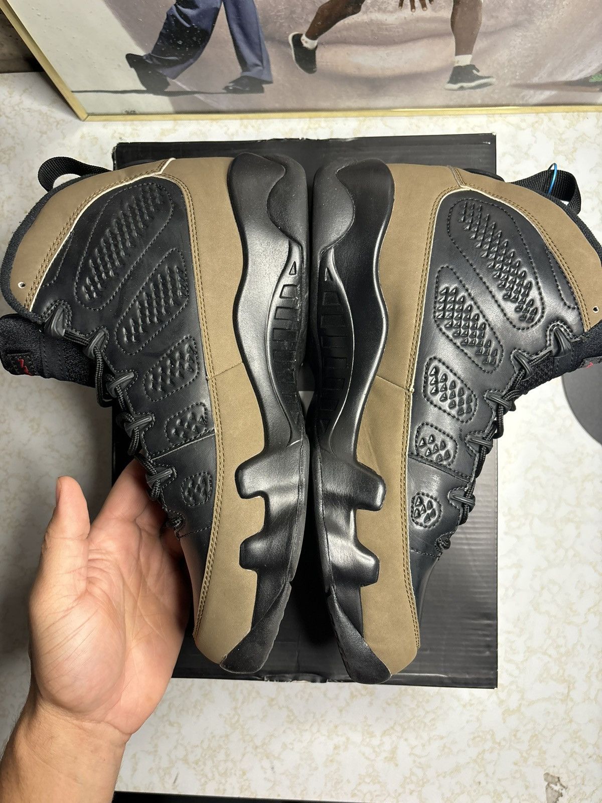 Jordan Brand Air Jordan 9 Retro Olive Size US 9.5 / EU 42-43 - 3 Thumbnail
