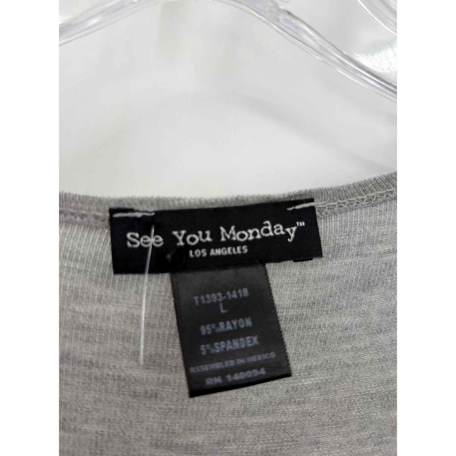 Vintage See You Monday Grey Large Duster Sweater Size L / US 10 / IT 46 - 3 Thumbnail