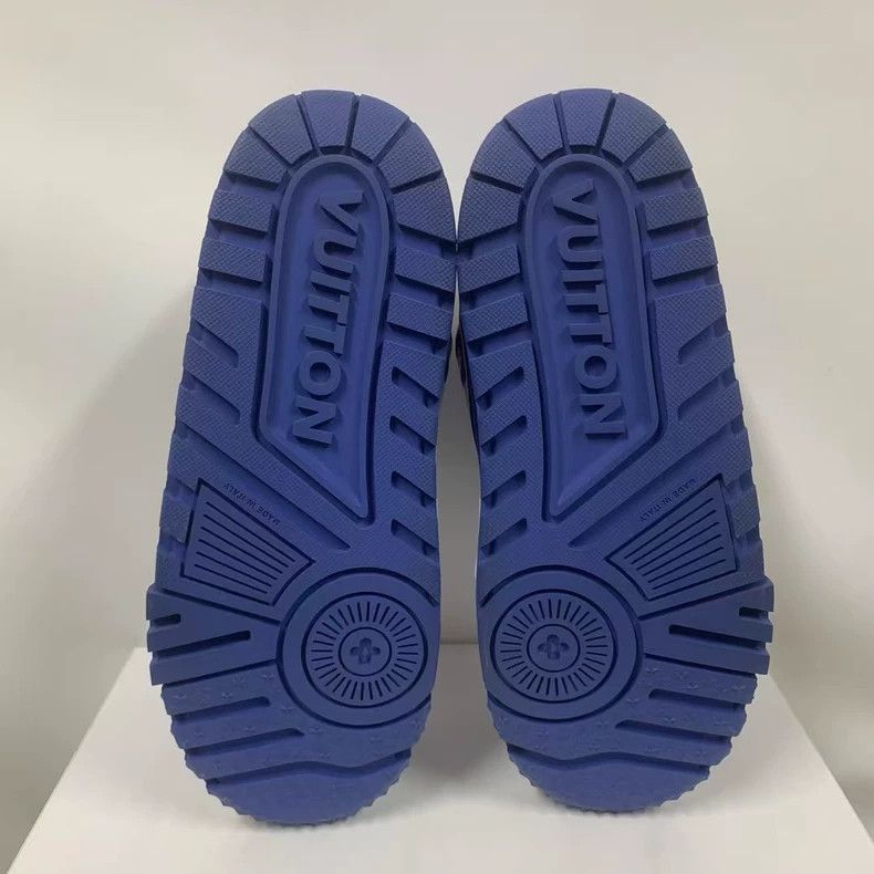 Louis Vuitton lv trainer white blue sneakers-2508 Size US 10 / EU 43 - 7 Thumbnail