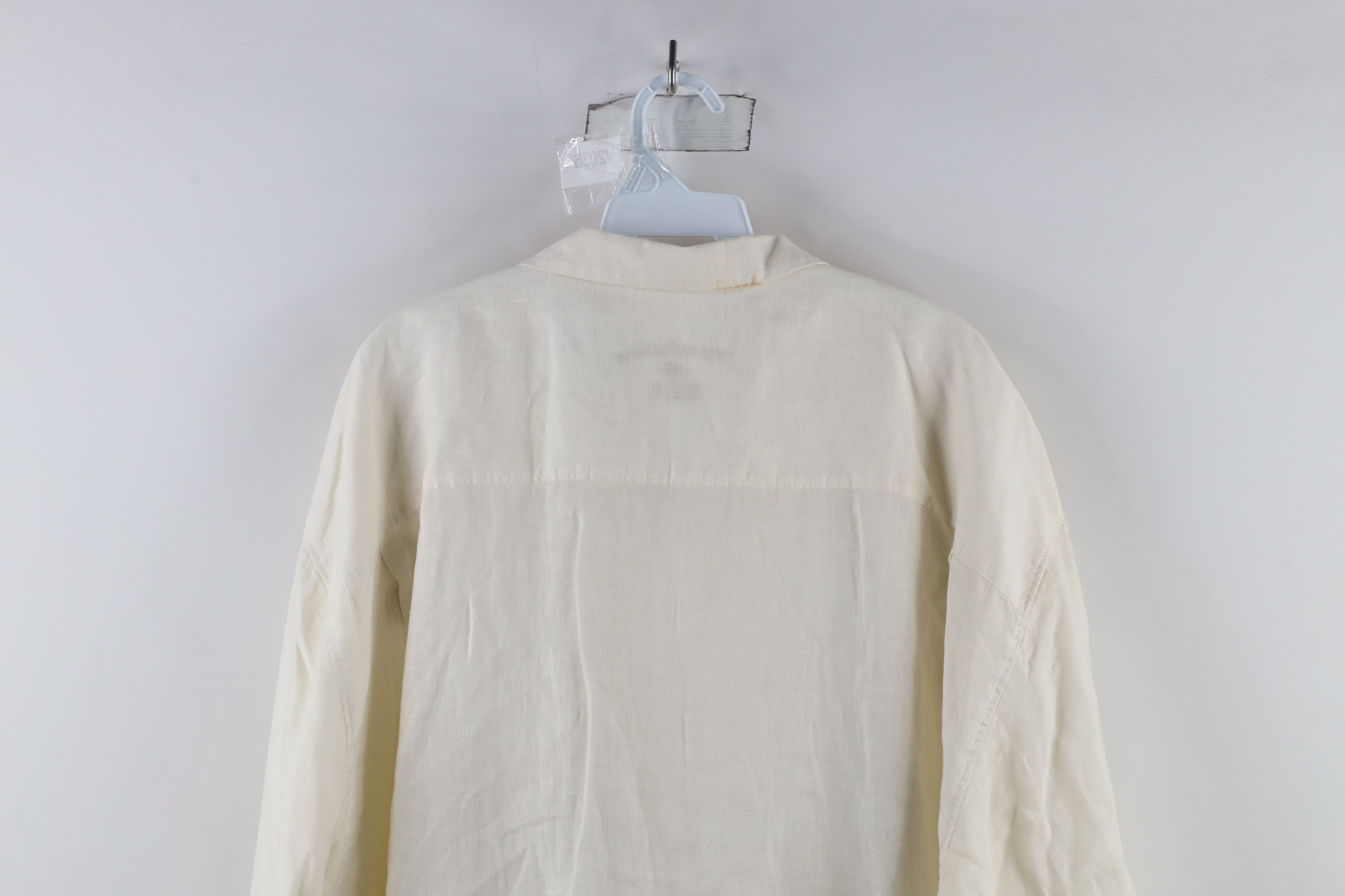 Tommy Bahama × Vintage Tommy Bahama Tree Golf Linen Short Sleeve Button Shirt Cream Size US XXL / EU 58 / 5 - 8 Thumbnail