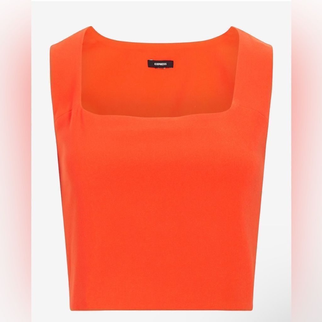 Express NEW with tags (NWT) Express Orange Square Neck Cropped Tank Size XL / US 12-14 / IT 48-50 - 1 Thumbnail