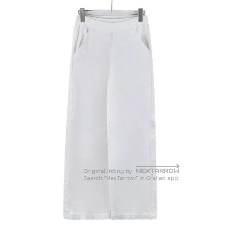 Chanel Chanel White Cotton Casual Pants for Women . Size 23" - 1 Thumbnail