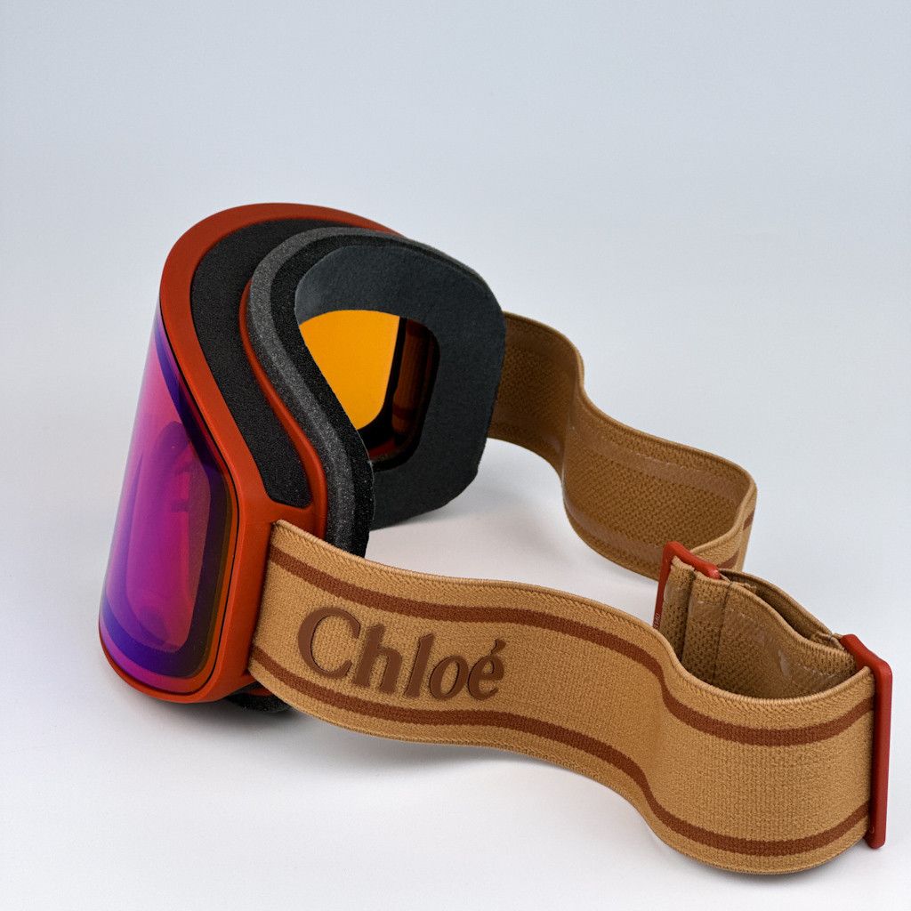 Chloe NEW Chloe CH0072S 003 Orange Multilayer Blue Zeiss Ski Mask Size ONE SIZE - 7 Thumbnail