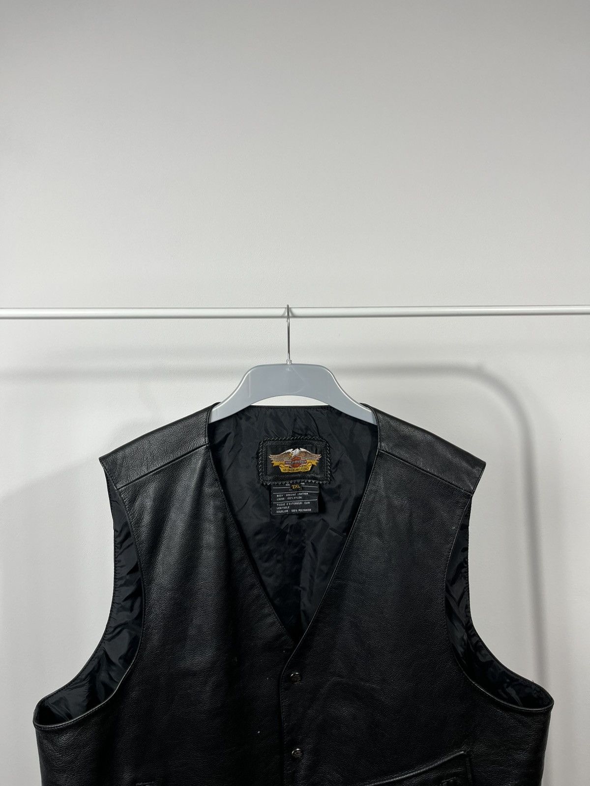 Harley Davidson Harley-Davidson Leather Vest Black Biker Style Size 2XL Size US XXL / EU 58 / 5 - 2 Thumbnail