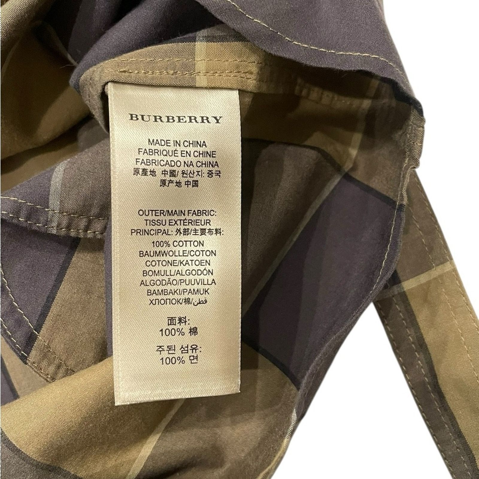 Burberry Burberry Brit Plaid Botton Down Short Sleeve PDress Sz:8 Size M / US 6-8 / IT 42-44 - 12 Thumbnail