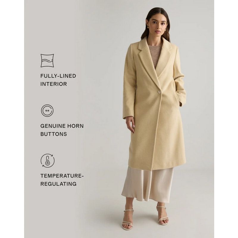 Quince Quince Italian Wool Classic Single-Breasted Coat NWT Size L Size L / US 10 / IT 46 - 4 Thumbnail