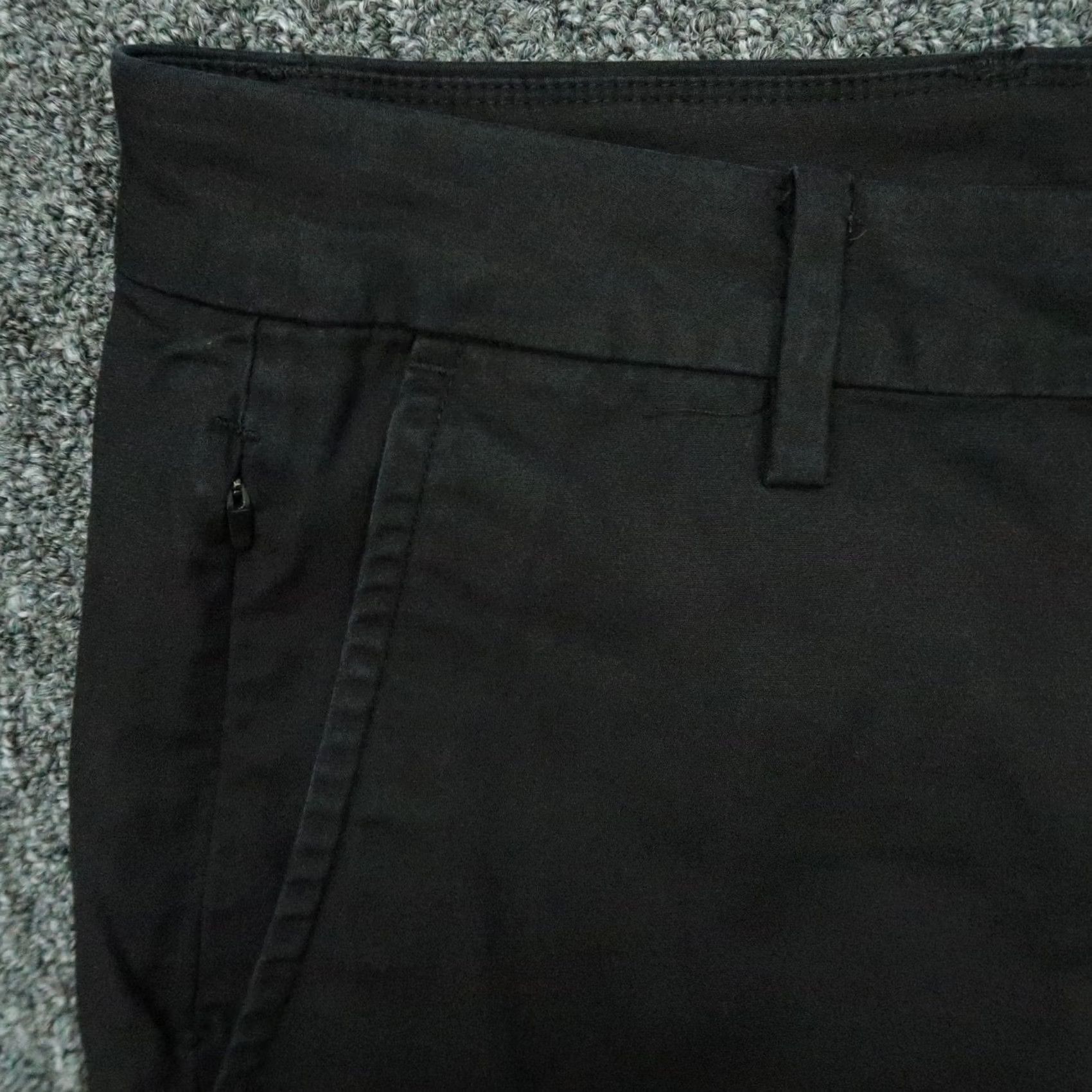 Vintage LRD Pants Mens 32x28 Black Performance Zip Pocket Stretch Trouser Chino Pants Regular Slashed Pockets Straight 28in Inseam Casual Workwear Mens Size US 32 / EU 48 - 3 Thumbnail