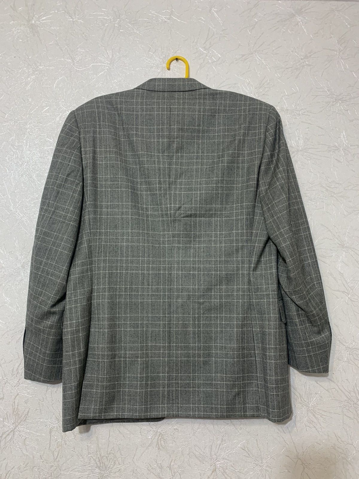 Canali Canali Luxury Grey Wool Plaid Blazer Made in Italy Size 52 Size 52R - 5 Thumbnail