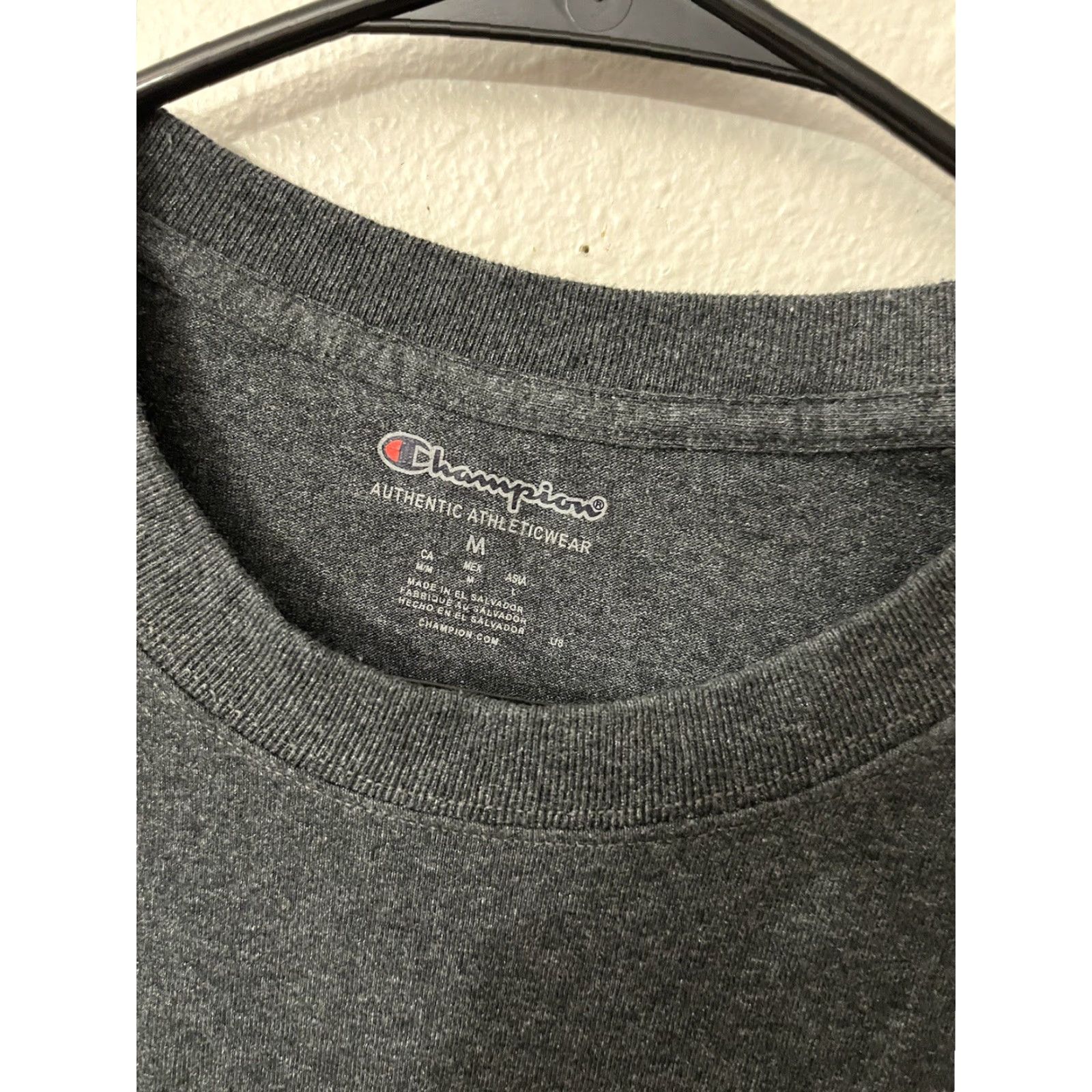 Champion VINTAGE Champion T-shirt Men M Gray Logo Crew Neck Short Sleeve 90s Mens Medium Cotton Embroidered UI0 Size US M / EU 48-50 / 2 - 4 Thumbnail