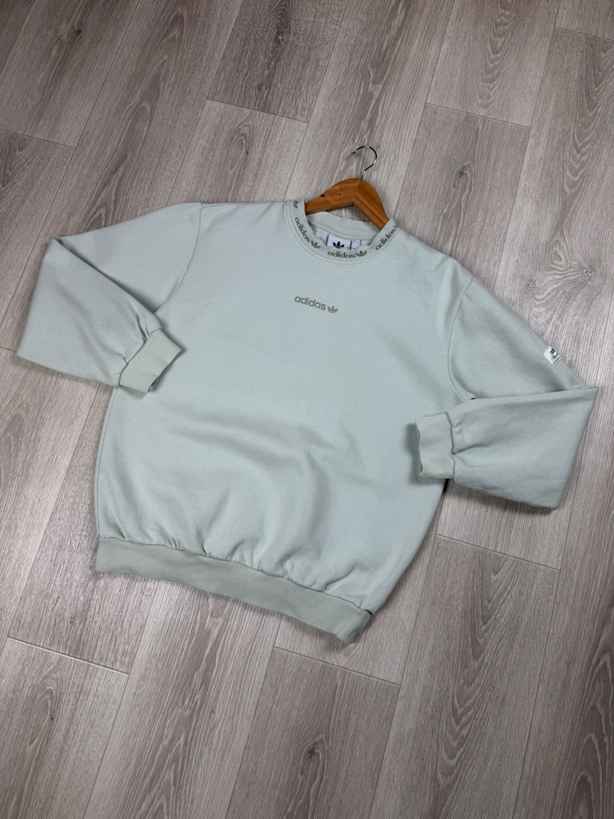 Adidas Adidas Trefoil Linear Crew Neck Sweatshirt Size S Size US S / EU 44-46 / 1 - 3 Thumbnail