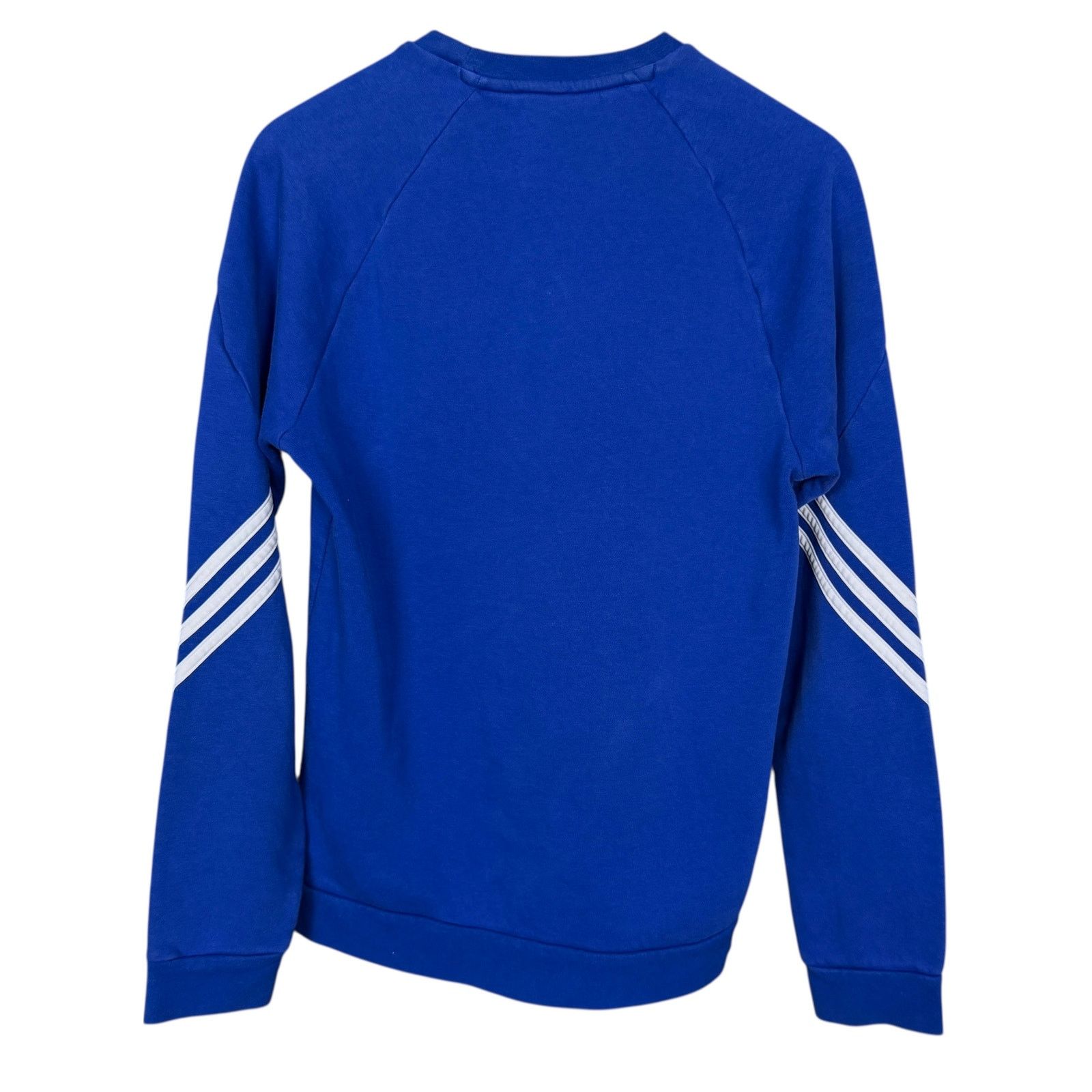 Adidas Adidas Blue & White 3 Stripe Training Athletic Sweatshirt S Size US S / EU 44-46 / 1 - 2 Thumbnail