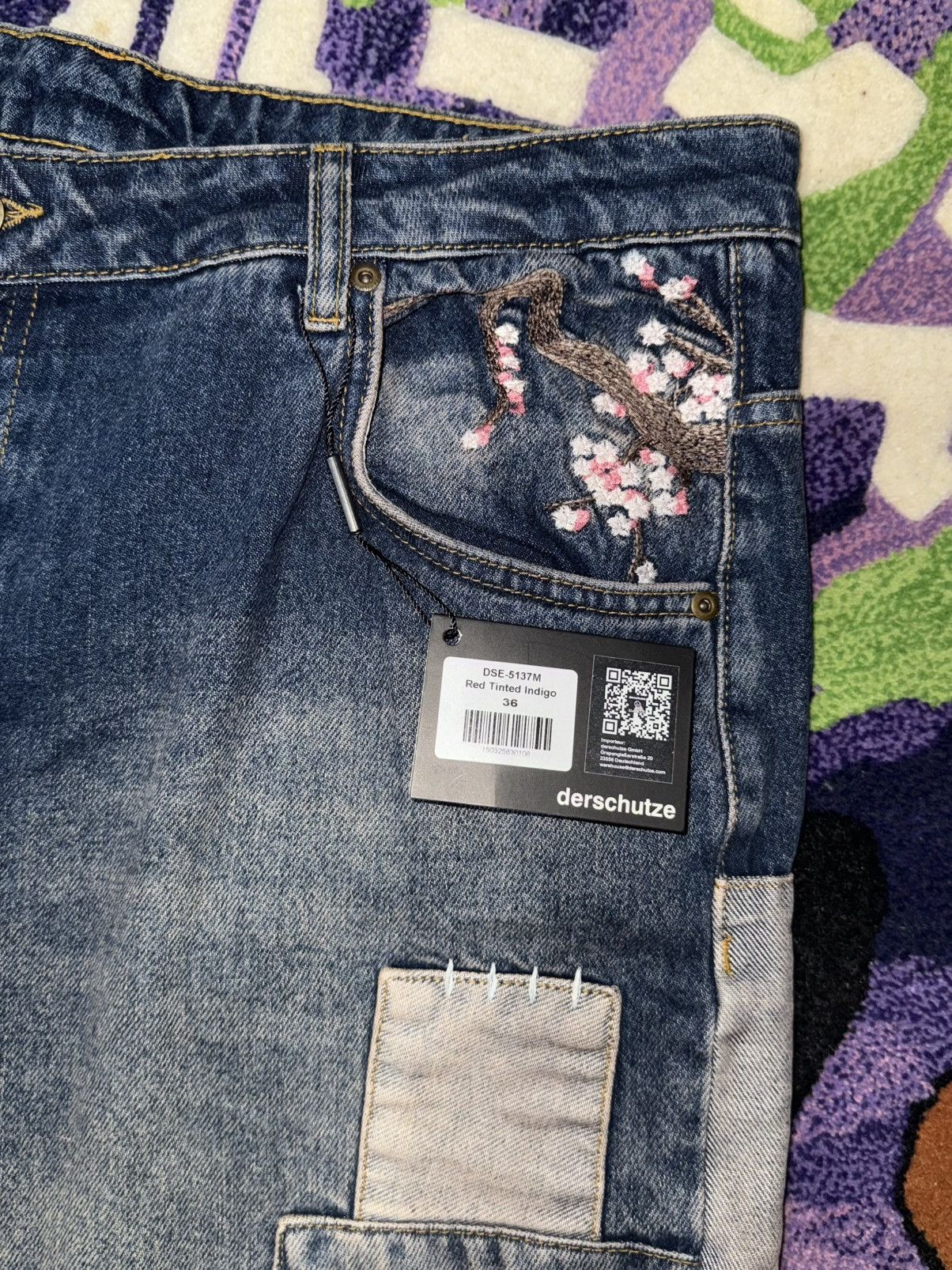 Derschutze “blossom v2” patchwork washed Denim Size US 36 / EU 52 - 5 Thumbnail