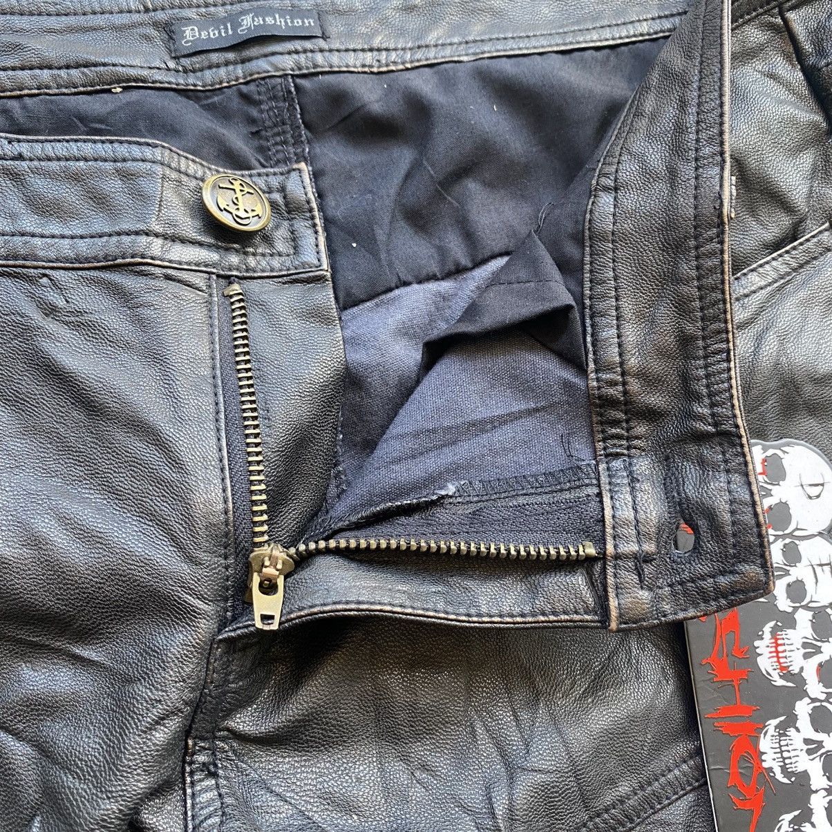 💥DEVIL FASHION BONDAGE PU LEATHER BIKER PANT