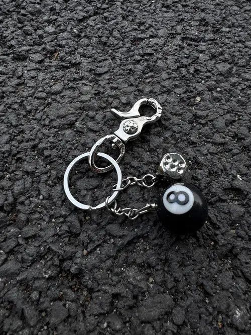 Jewelry Dice black 8 bags Keychain, y2k Keychain, Jeans KeyChain Size ONE SIZE - 8 Thumbnail