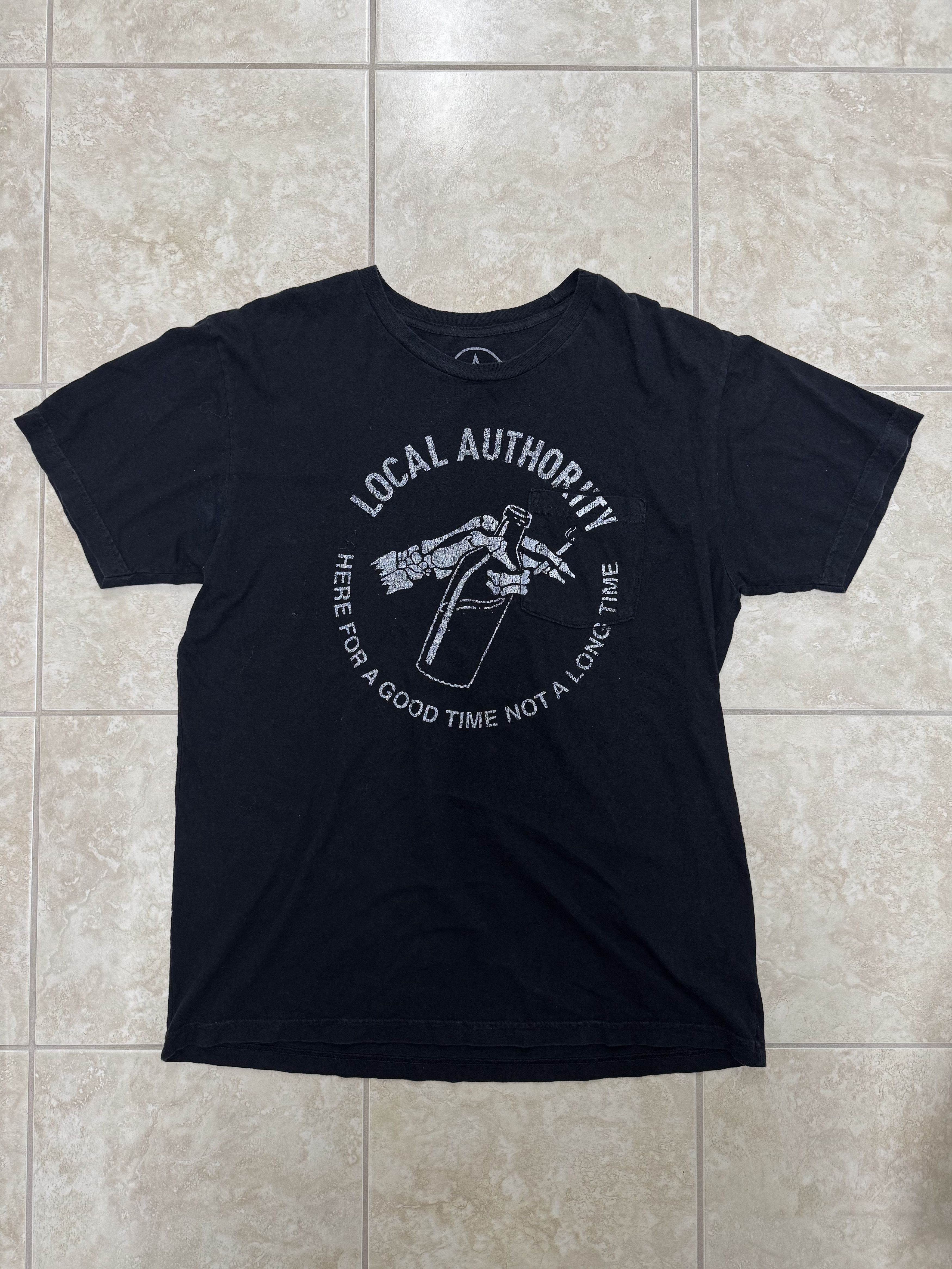 Local Authority Local Authority Faded Black Graphic Logo T-Shirt Size US M / EU 48-50 / 2 - 1 Thumbnail