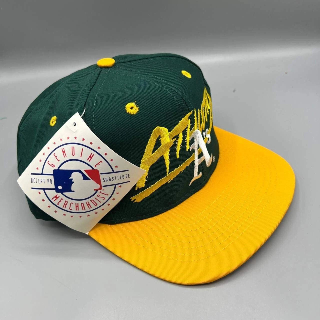 Signatures × Vintage Oakland Athletics Hat Men Signatures MLB Snap Back Cap New Size ONE SIZE - 4 Thumbnail