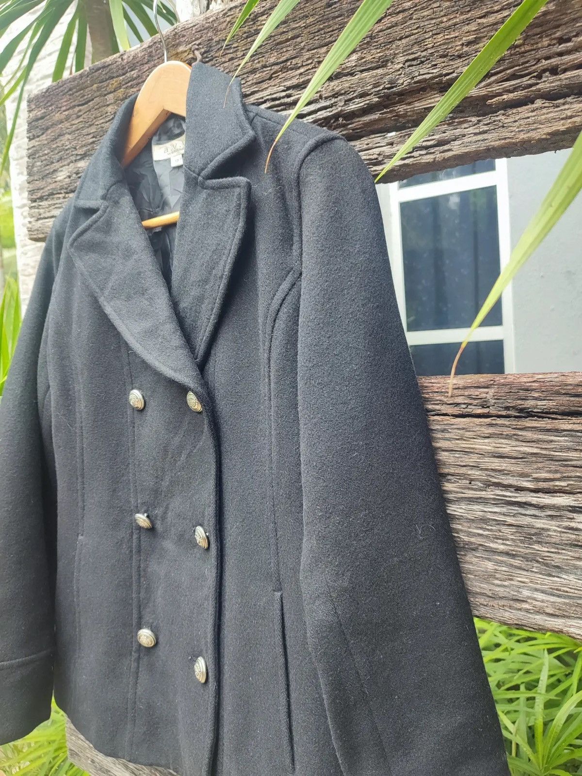 Michel Klein a.v.v Michel Klein Paris Wool Pea Coat (Vintage, Size 36R) Size M / US 6-8 / IT 42-44 - 5 Thumbnail