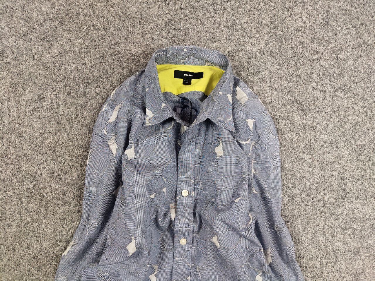 Diesel Diesel Design Casual Blue Pattern Buttons Shirt Y2K Style Size US M / EU 48-50 / 2 - 8 Thumbnail