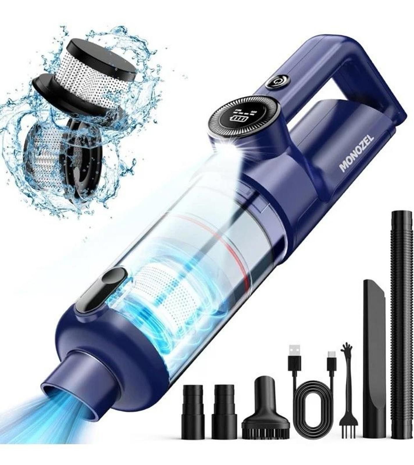 Other Monozel Cordless Handheld Vacuum VC028 Blue, Bagless, Strong Size ONE SIZE - 1 Thumbnail