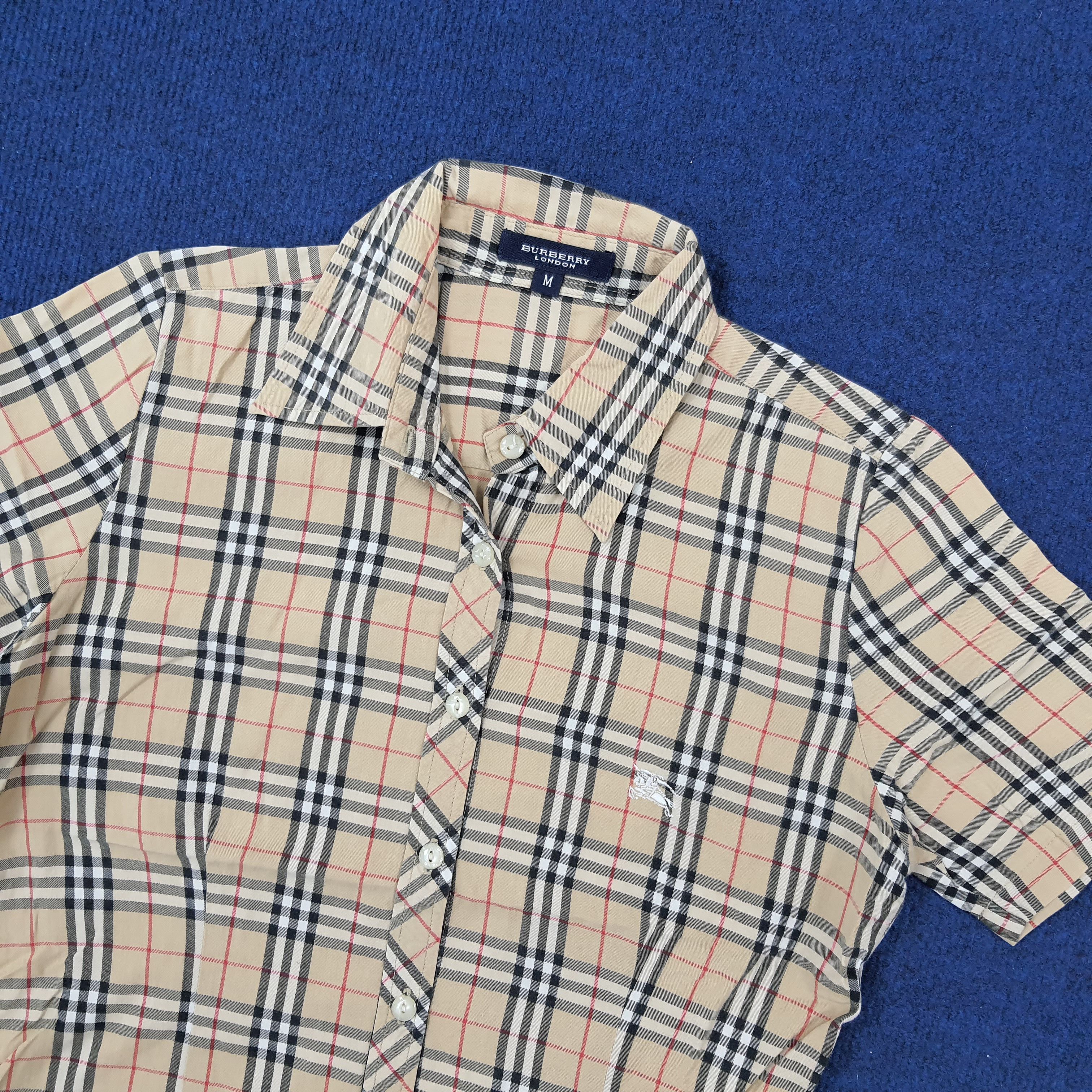 Burberry × Vintage Vintage Burberry London Nova Check Button Up Shirt Size XS / US 0-2 / IT 36-38 - 2 Thumbnail