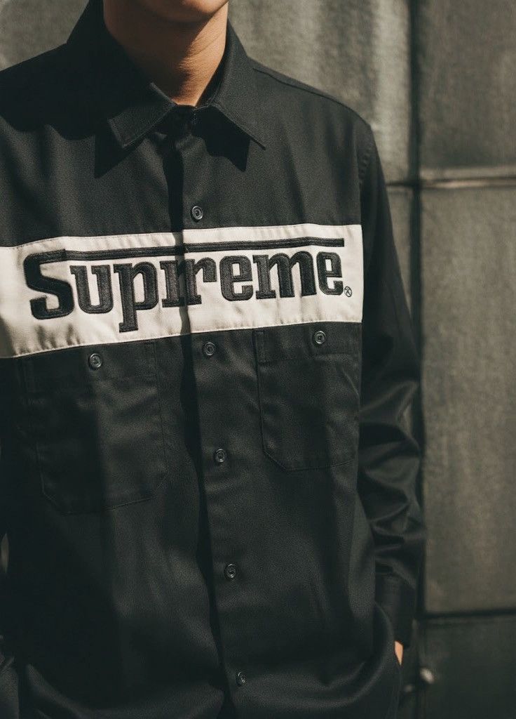Supreme supreme racing logo work shirt Size US S / EU 44-46 / 1 - 2 Thumbnail