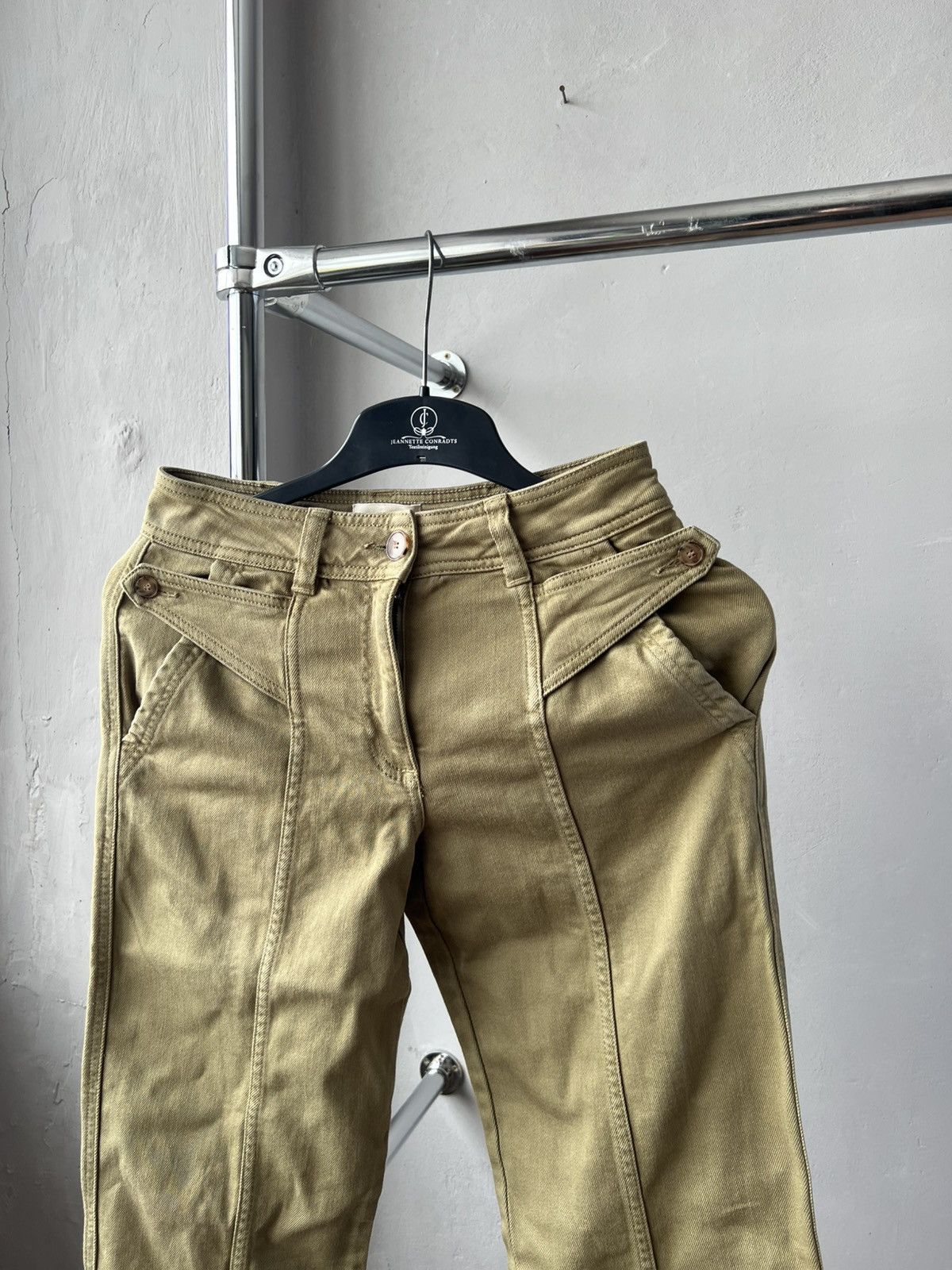 Sezane Sezane Paris Capri Women Khaki Classic Pants Size 43 Size 34" / US 12 / IT 48 - 5 Thumbnail