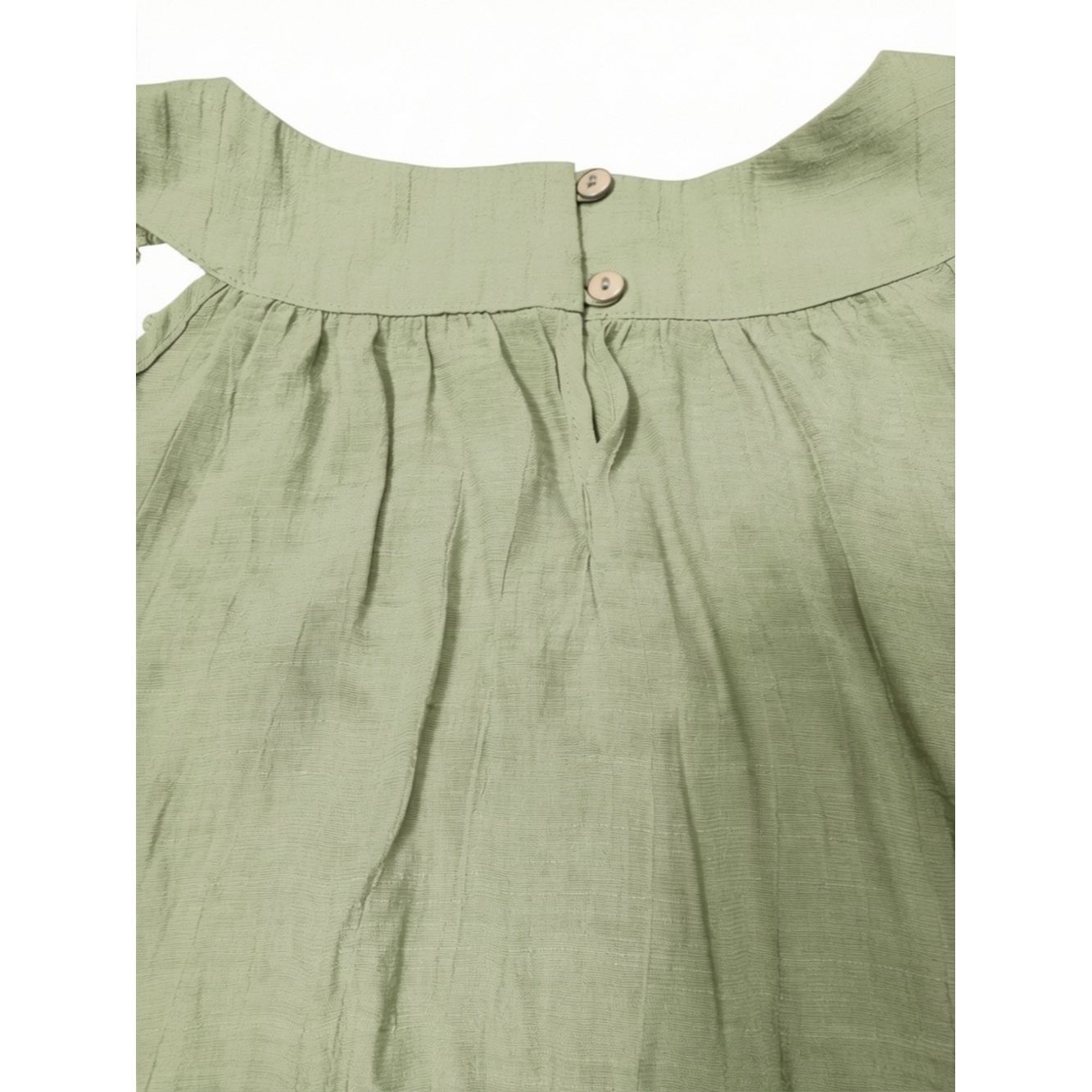 Other Spense Olive Crochet-Yoke Sleeveless Tunic Top Size L Size L / US 10 / IT 46 - 7 Thumbnail
