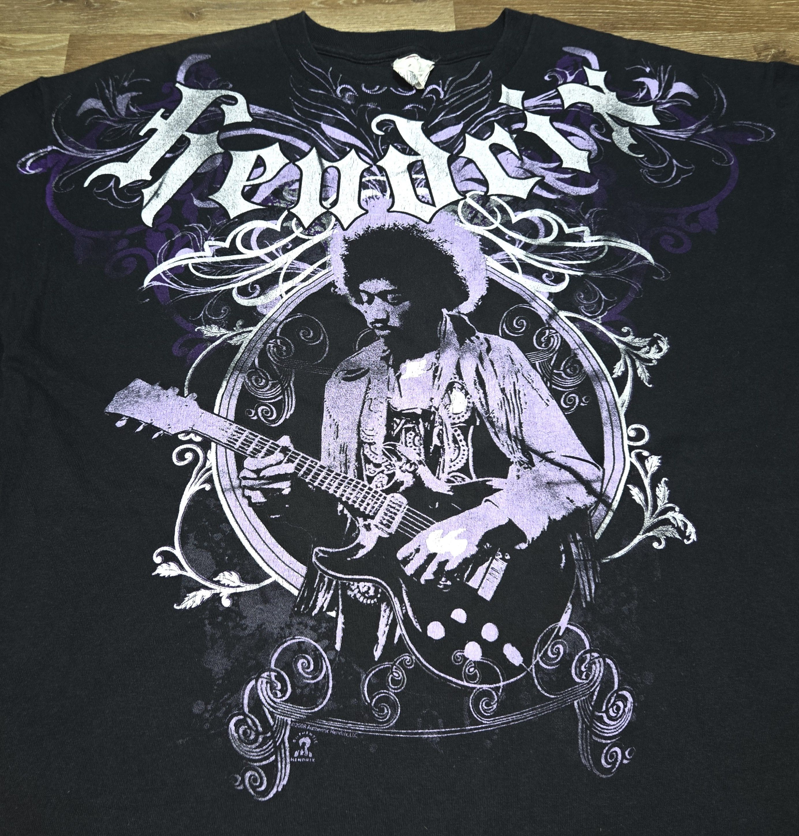 Band Tees × Jimi Hendrix × Vintage True Vintage OG y2k Jimi Hendrix Promo T Shirt Liquid Blue Size US L / EU 52-54 / 3 - 3 Thumbnail