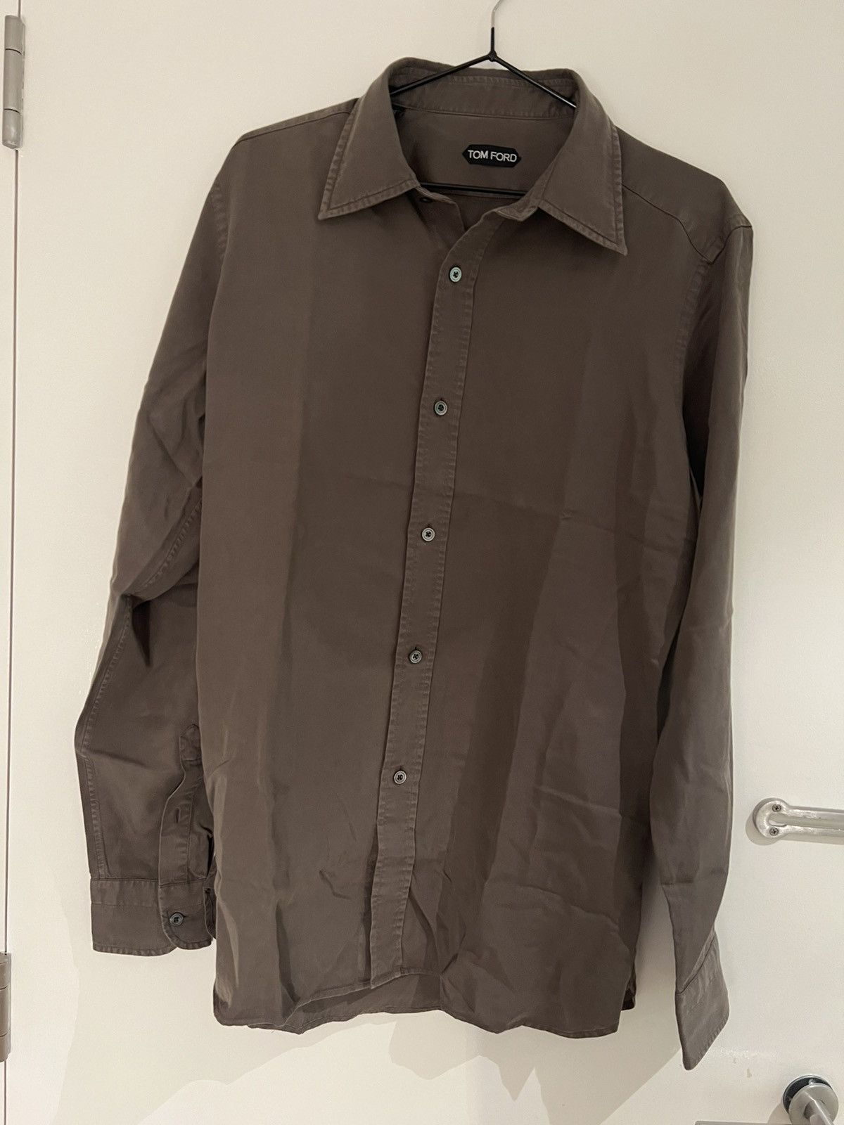 Tom Ford TOM FORD Long Sleeves Brown Shirt 15.3/4 40 100% LYOCELL Size US M / EU 48-50 / 2 - 1 Thumbnail