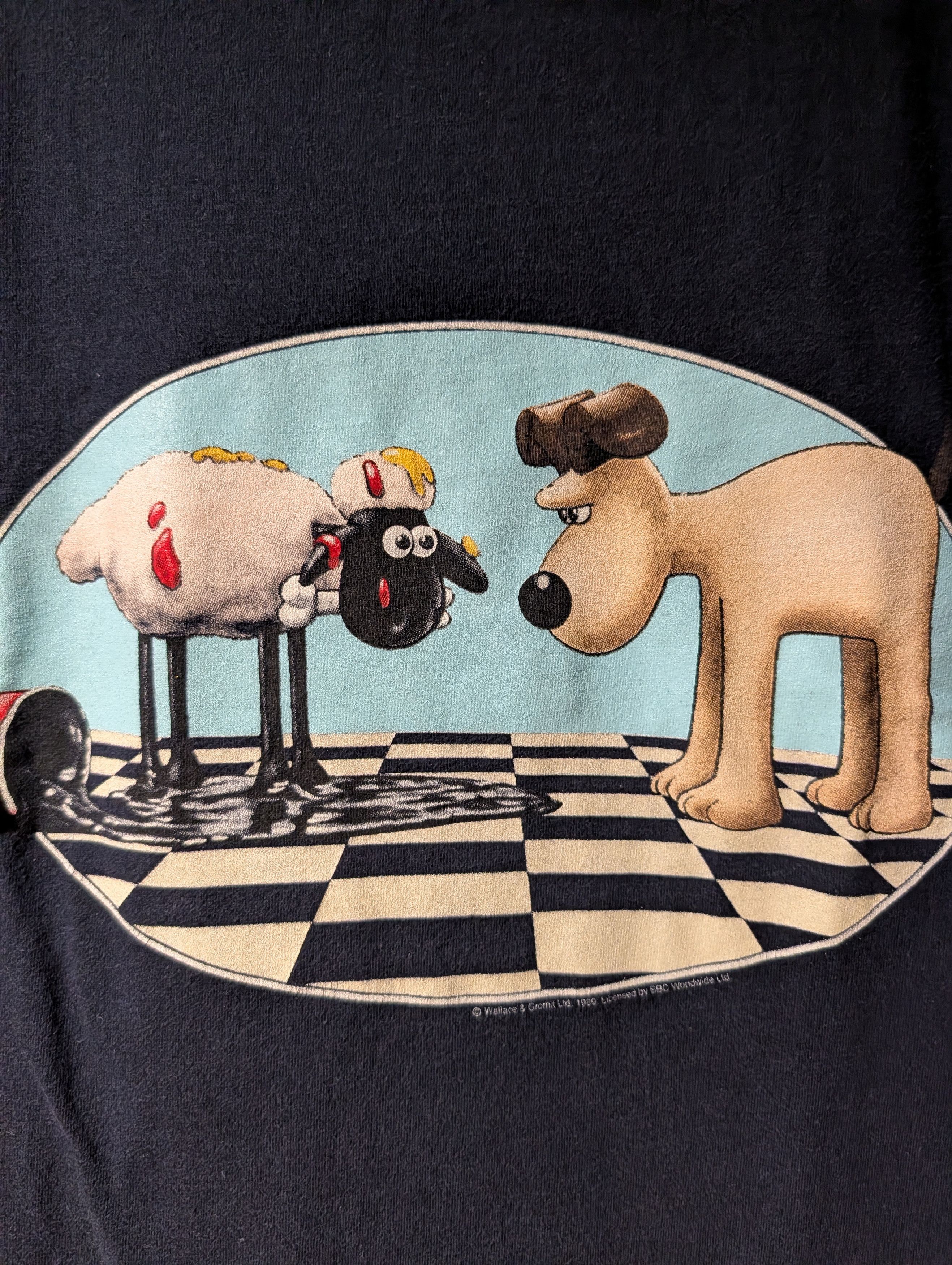 Cartoon Network Wallace & Gromit T-Shirt Aardman Animation Cartoon Graphic Size US XL / EU 56 / 4 - 2 Thumbnail