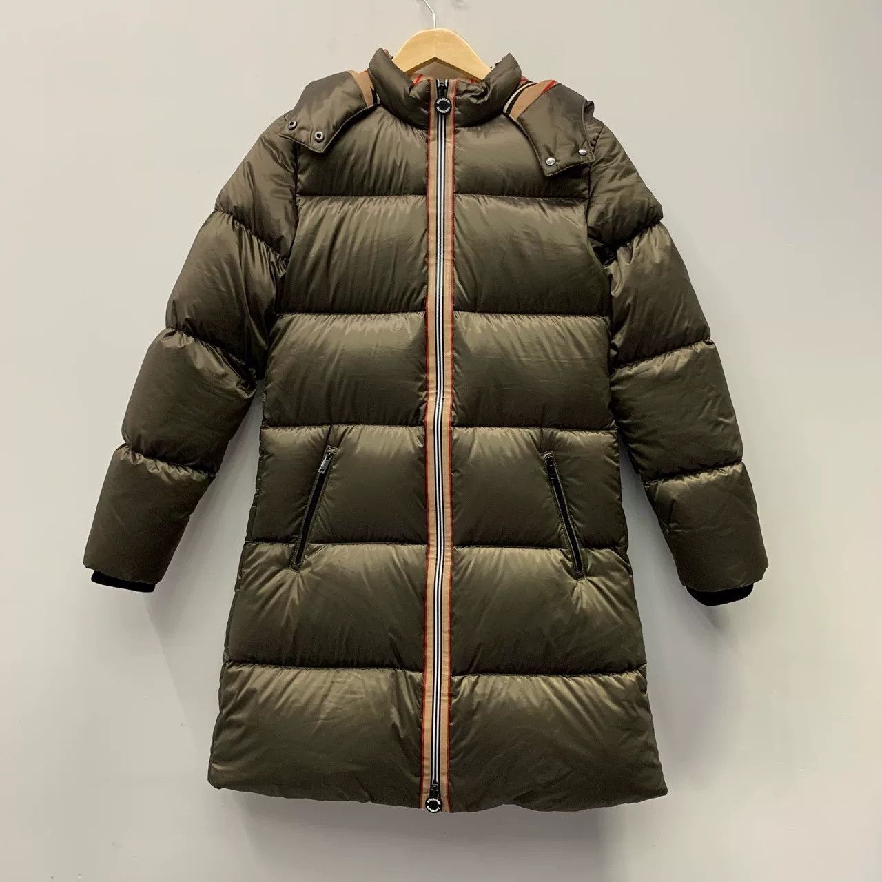 Burberry Hooded Mid-Length Down Coat