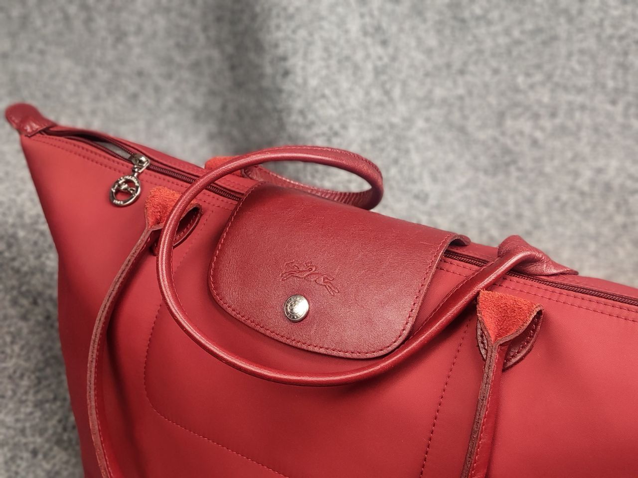 Longchamp Longchamp Le Pliage Néo wine nylon leather tote bag Handbag Size ONE SIZE - 15 Thumbnail