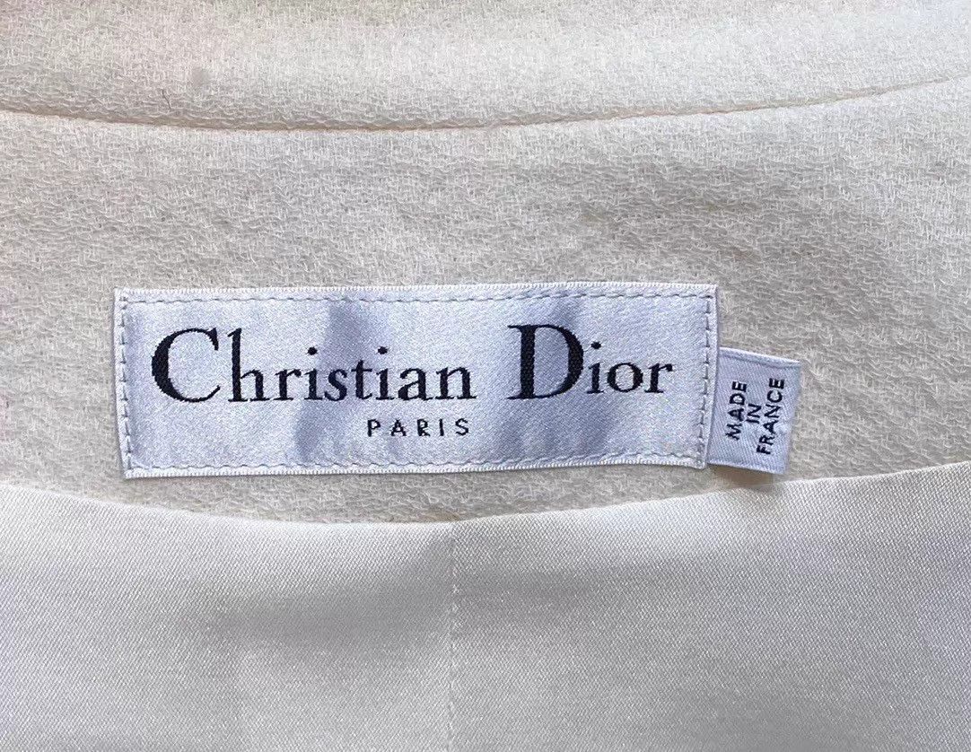 Dior Dior White Women's Long Coat F44 Waist-Cinched Pleated Hem Size L / US 10 / IT 46 - 5 Thumbnail