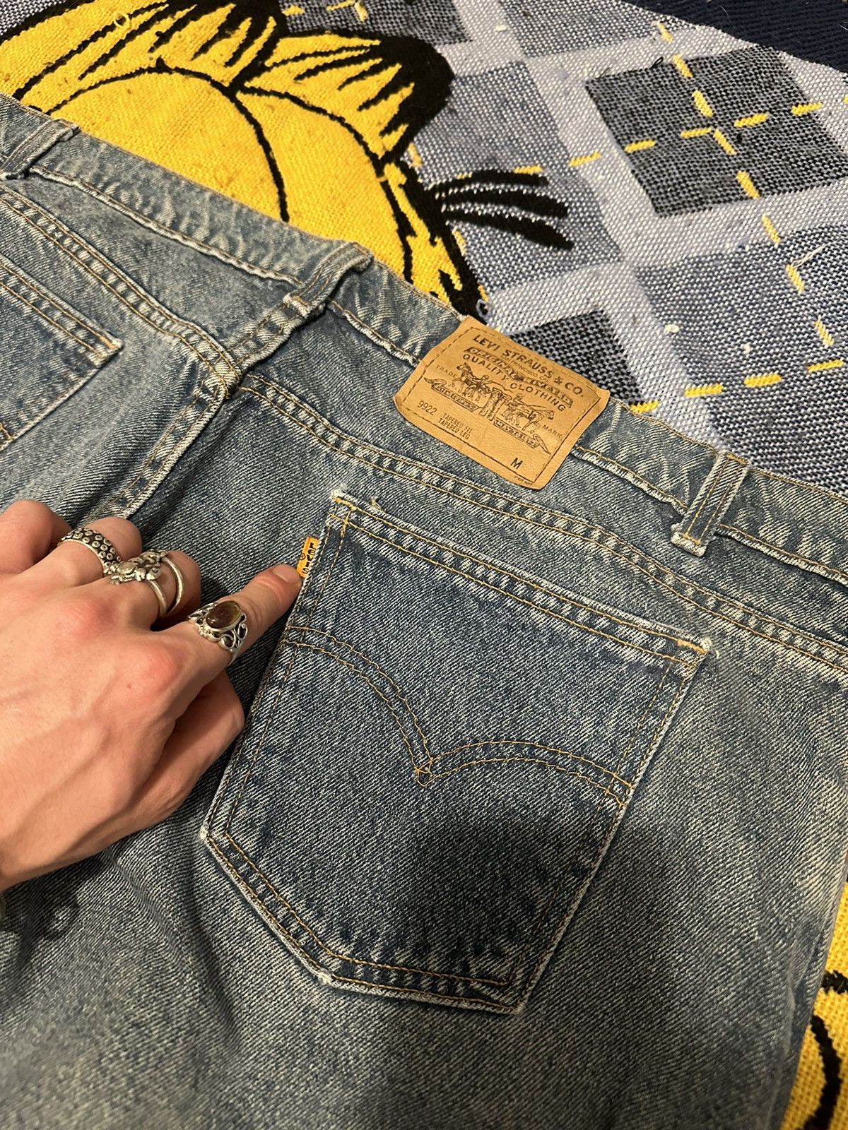 Levi's Vintage 90s Levis Orange Tab Tapered Jeans Size US 43 - 2 Thumbnail