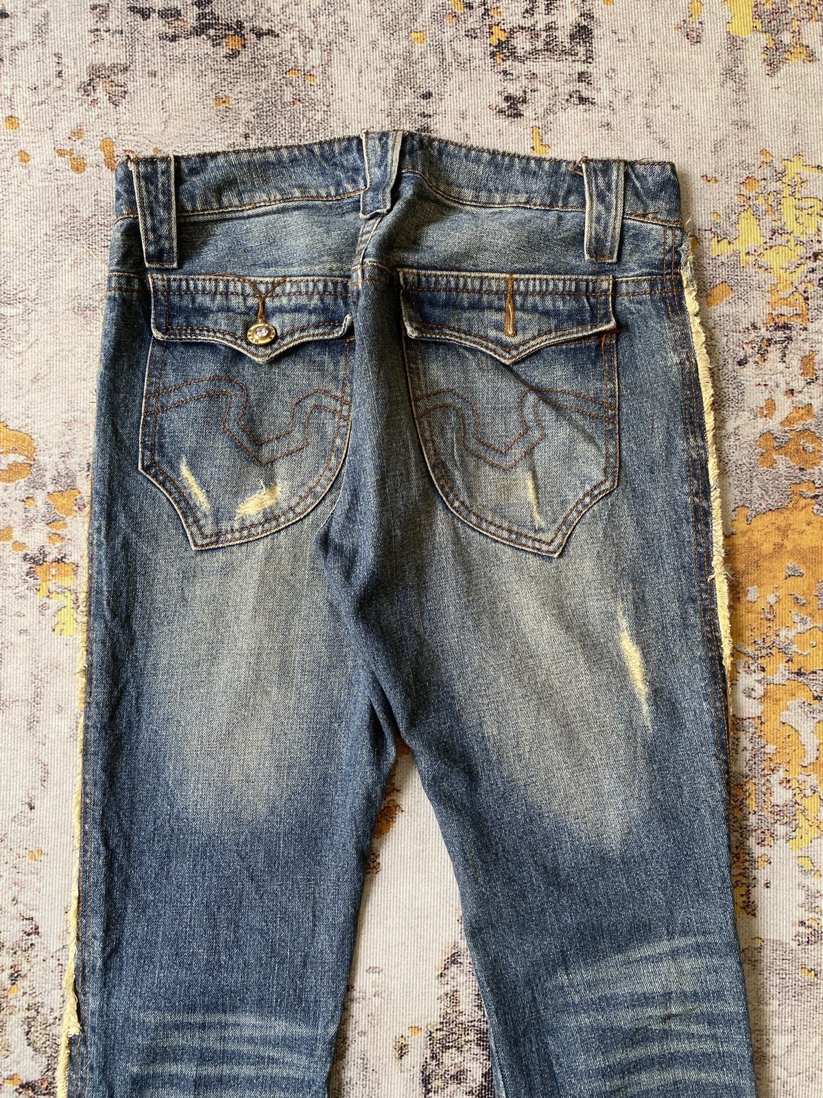 Japanese Brand Philodox Distressed Flare Denim Size US 31 - 12 Thumbnail