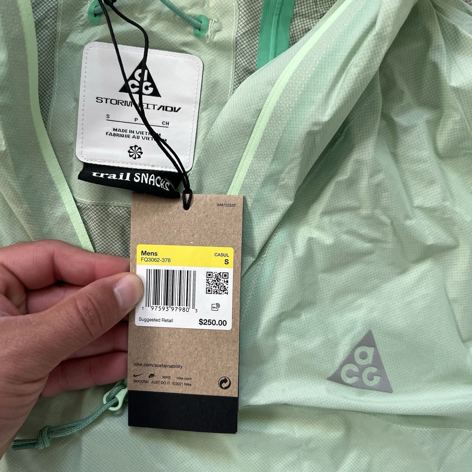 Nike Nike ACG Trail Snack Storm-FIT ADV Jacket Green Size US S / EU 44-46 / 1 - 11 Thumbnail