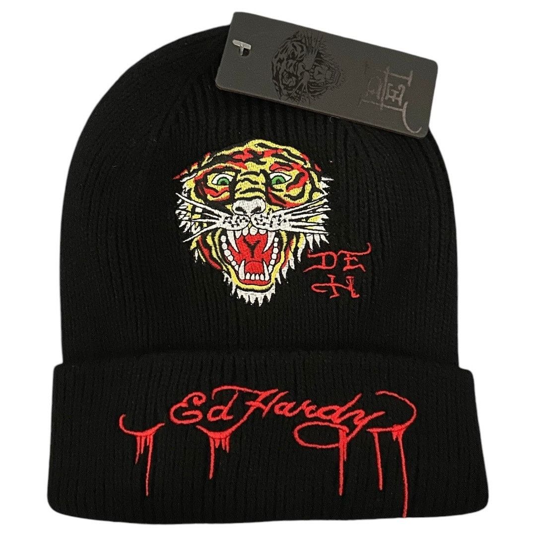 Ed Hardy Ed Hardy Tiger Face Beanie Size ONE SIZE - 1 Preview