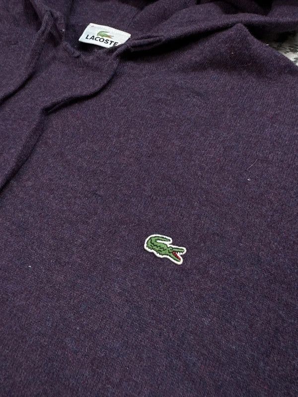 Lacoste Lacoste purple logo wool hoodie XL Size XL / US 12-14 / IT 48-50 - 4 Thumbnail