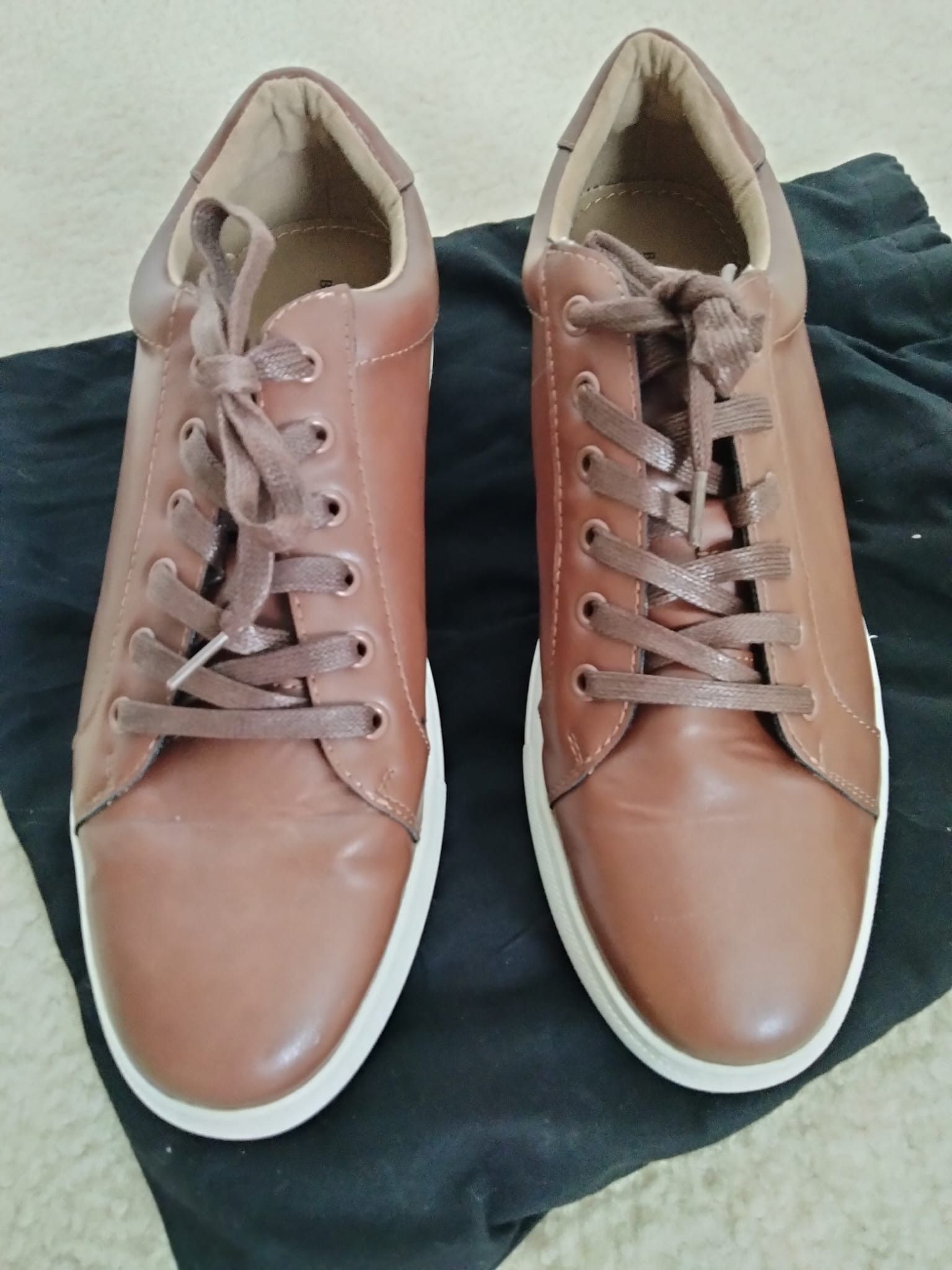 Banana Republic Brown faux leather sneakers Size US 11 / EU 44 - 6 Thumbnail