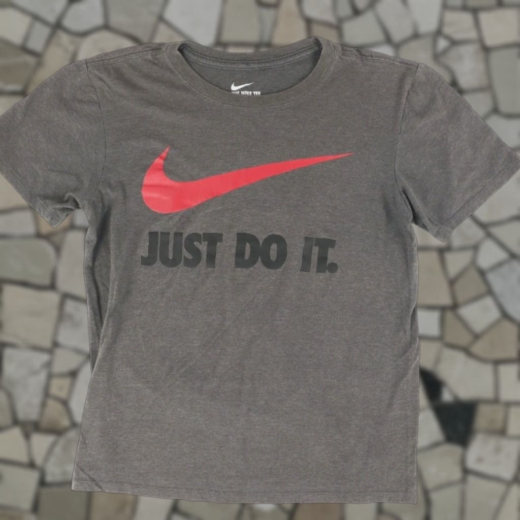 Nike Just Do It Nike Solid T-Shirt Gray Men's S Size US S / EU 44-46 / 1 - 1 Thumbnail