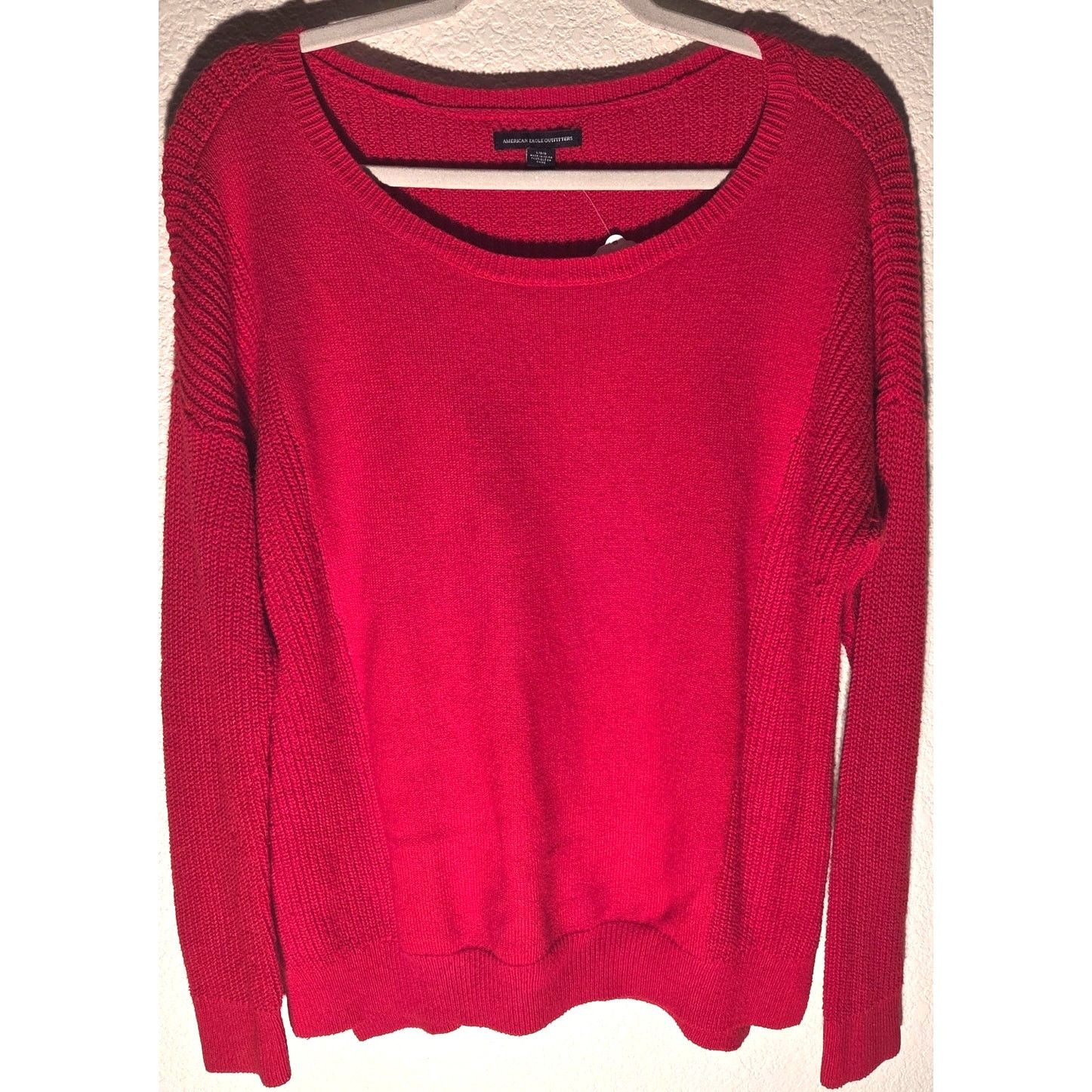 American Eagle Outfitters American Eagle Red Sweater - Women's Large Size L / US 10 / IT 46 - 3 Thumbnail