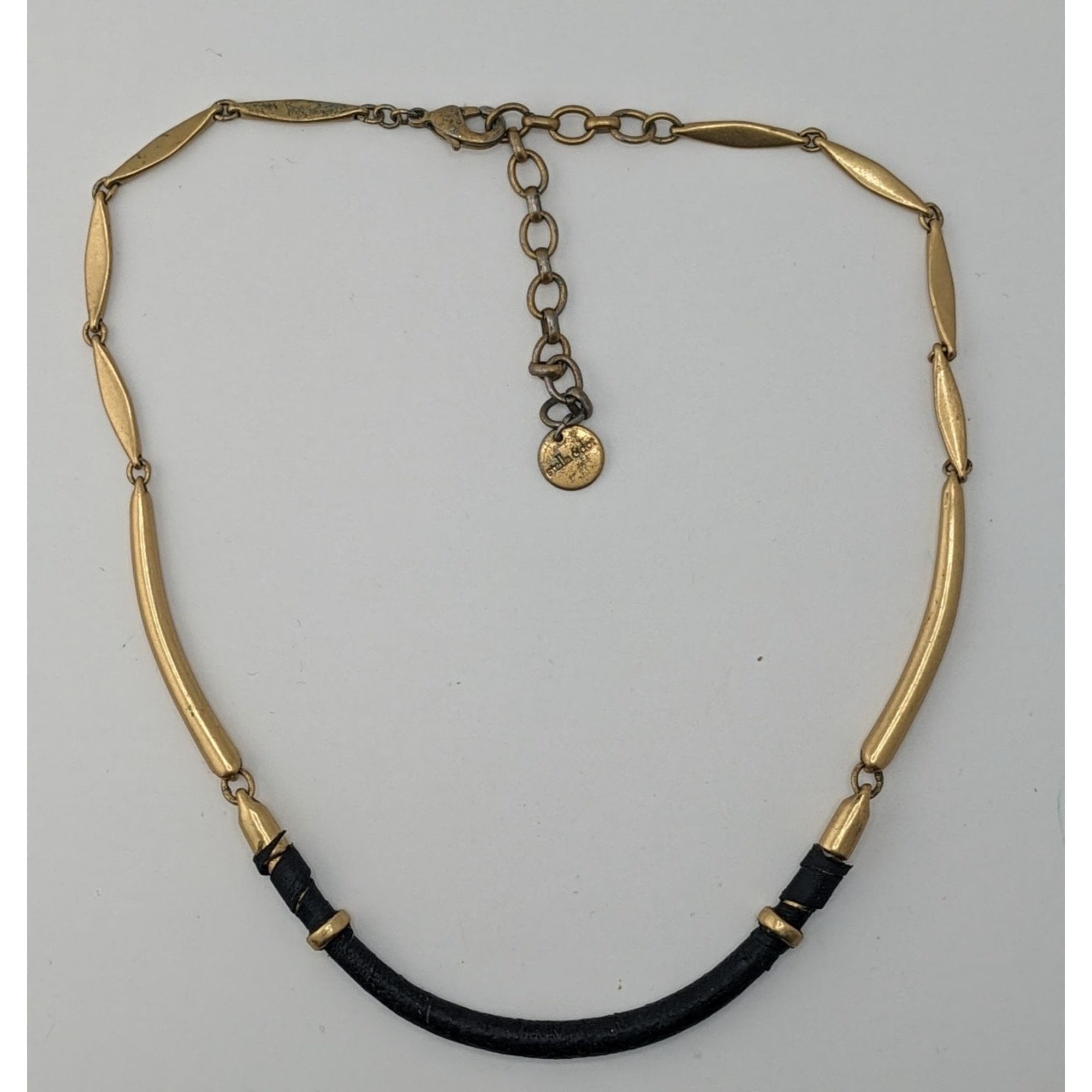 Other Stella & Dot Marcell Choker Collar Black And Gold Tone Neckl Size ONE SIZE - 5 Thumbnail