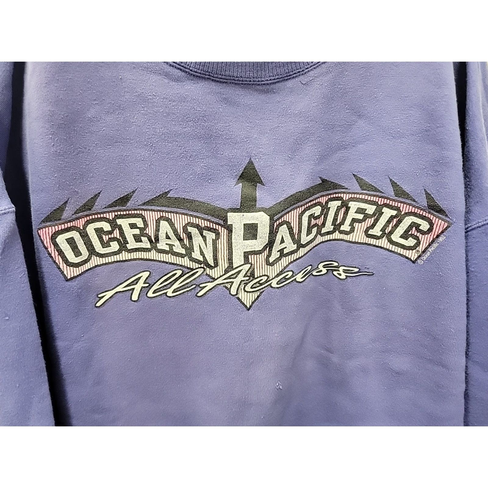Ocean Pacific VINTAGE Ocean Pacific Sweatshirt Long Sleeve Pullover Men XL Purple Size US XL / EU 56 / 4 - 2 Thumbnail
