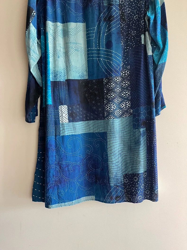 Yohji Yamamoto Yohji Yamamoto 2015 SS Blue Dye Long Shirt 2505-Nextarrow Size US M / EU 48-50 / 2 - 7 Thumbnail