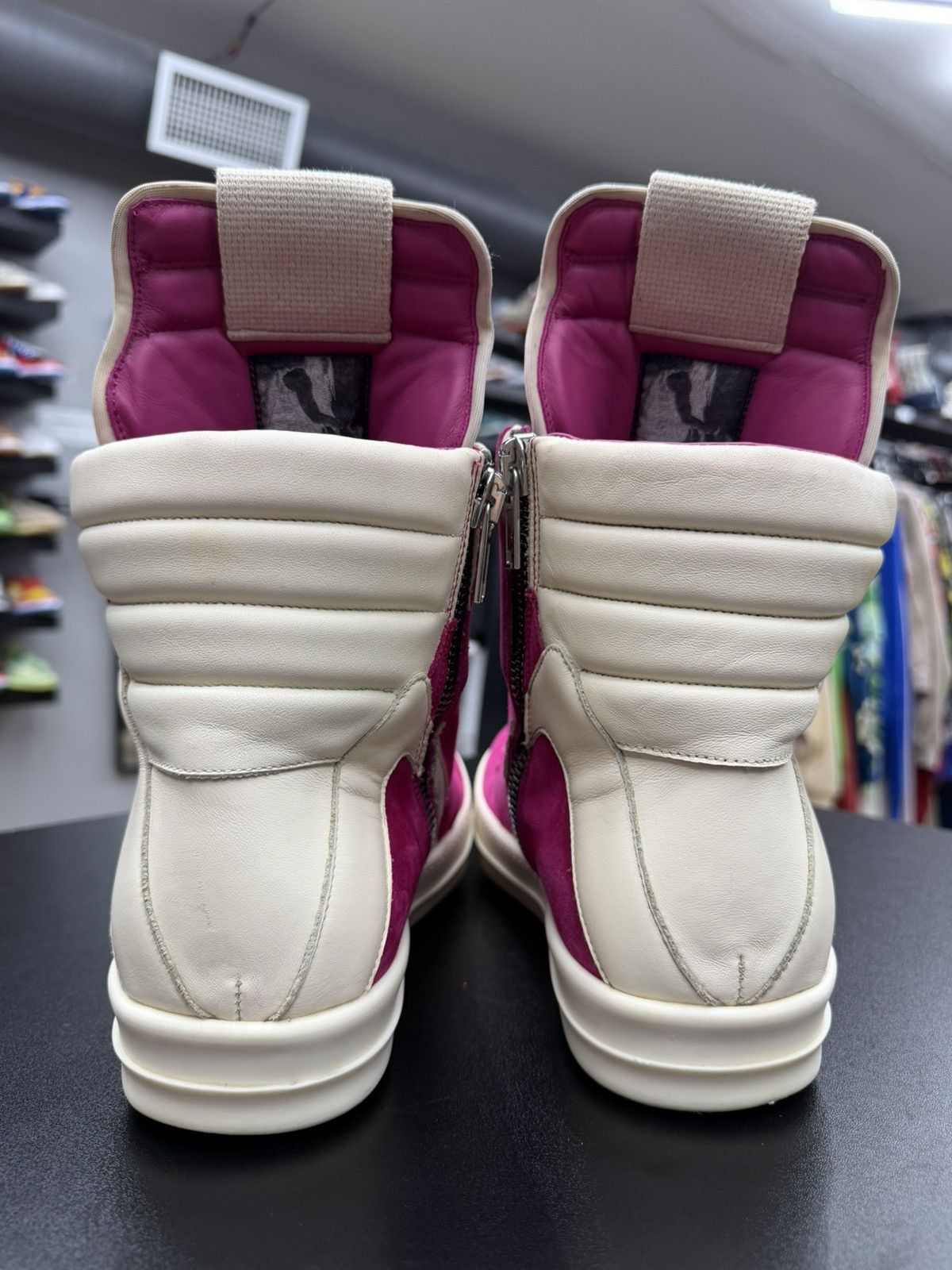 Rick Owens Size 11.5US/44.5EU - Rick Owens Geobasket Hot Pink Suede Size US 11.5 / EU 44-45 - 4 Thumbnail